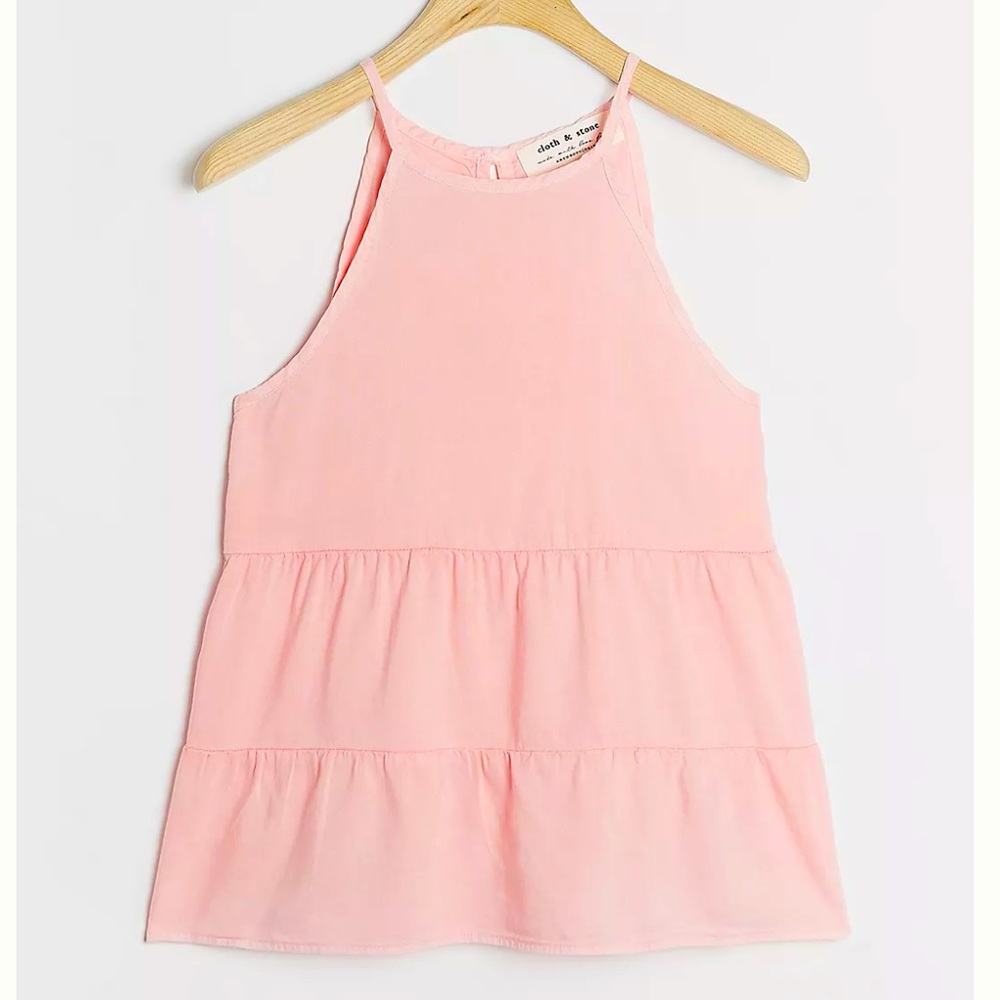 Cloth & Stone Mae Tiered Halter Blouse